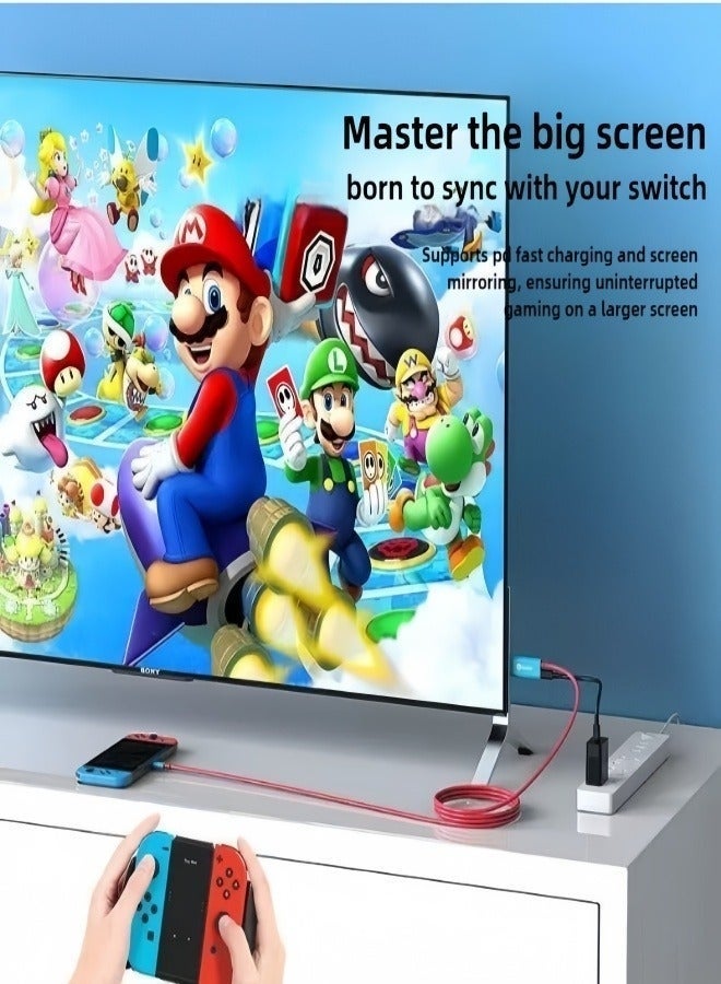 Stars Market USB-C to HDMI Cable（2M） for Switch 2/Switch 1 - 4K 60Hz, PD 100W Fast Charging, Compatible with Steam Deck, Samsung Dex and S21/S20/Note20/TabS7 4K devices. Essential travel companion - Image 5